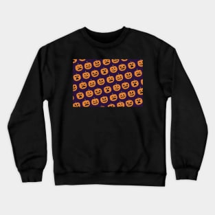 Pumpkin Pattern, Jack O' Lantern, Halloween Design Vector Artwork Crewneck Sweatshirt